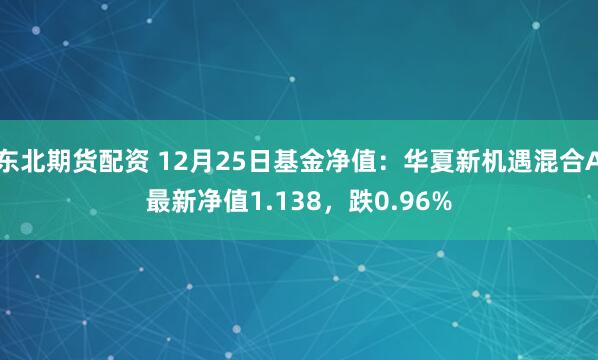 东北期货配资 12月25日基金净值：华夏新机遇混合A最新净值1.138，跌0.96%