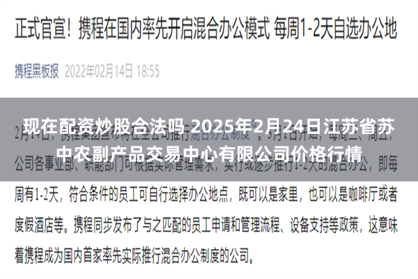 现在配资炒股合法吗 2025年2月24日江苏省苏中农副产品交易中心有限公司价格行情